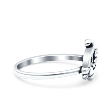 Alligator Oxidized Band Solid 925 Sterling Silver Thumb Ring (10mm)